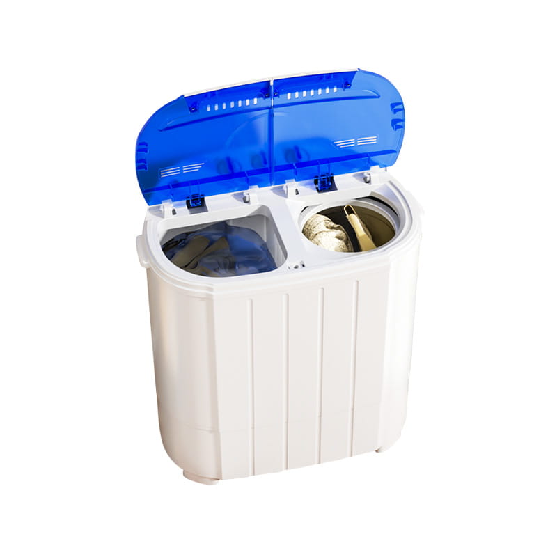 Tvätt och torkning av separata tvillingbadstvättmaskiner